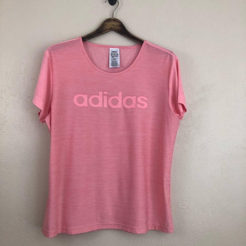 Adidas Pink Sheer Spell Out Tee
